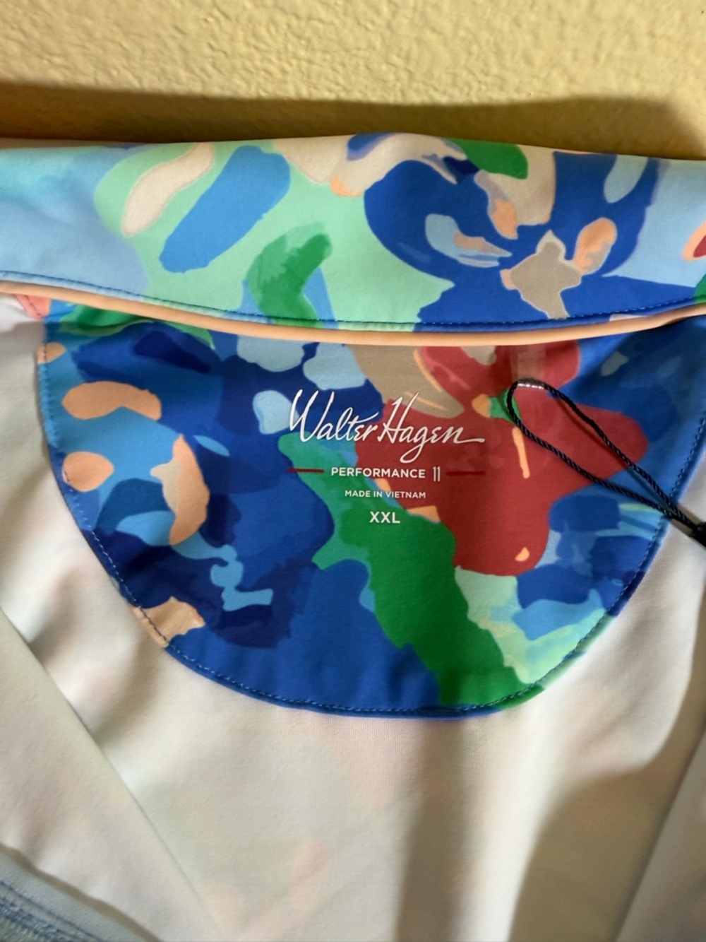 Walter Hagen Multicolor Floral Zip-Front Golf Top in Blue and Coral Size XXL - Picture 5 of 7